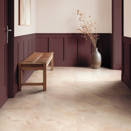 Hallway seating with Rose Onyx LM36 | AKT-LM36 floors