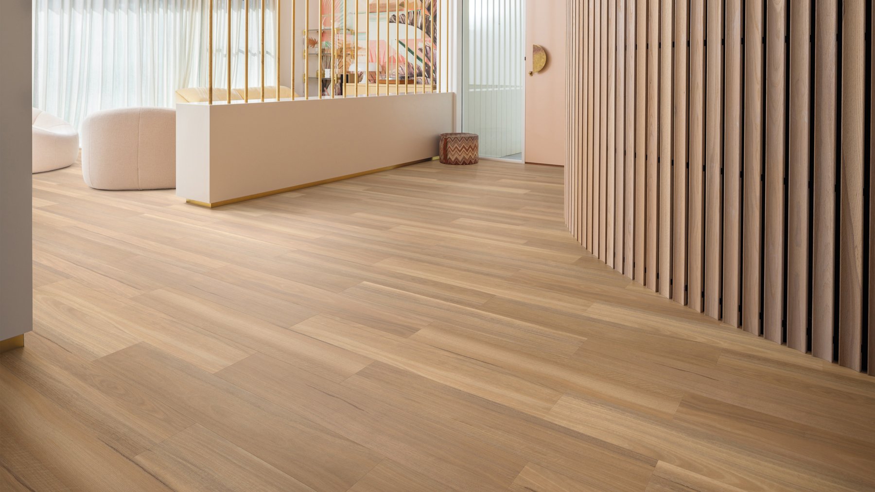 NZ best Luxury vinyl flooring spotted gum in a hallway