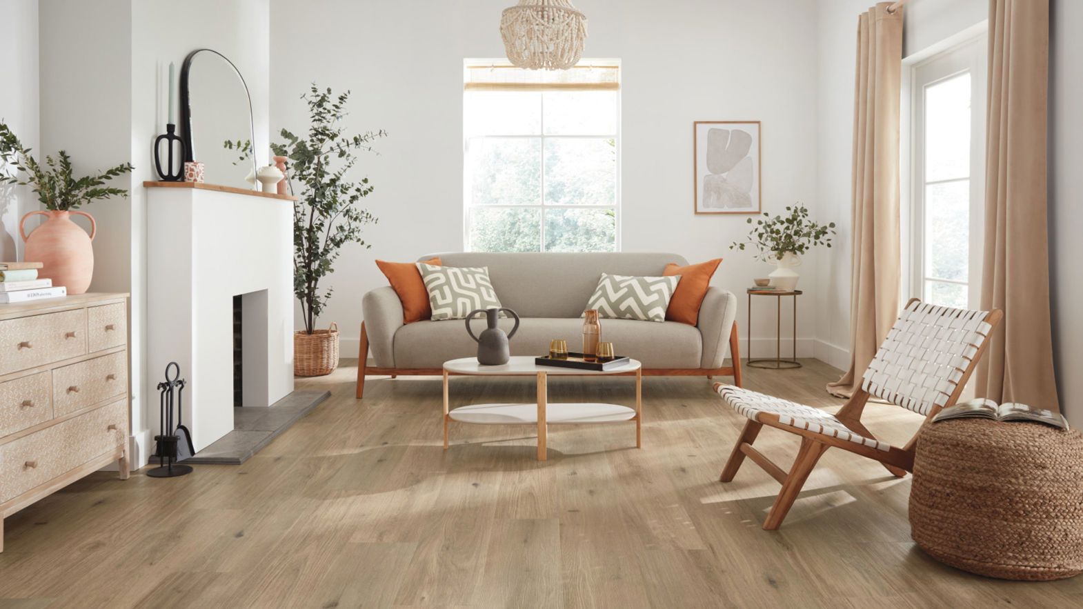 Stylish living space defined by the allure of luxury vinyl. 